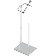 RUACQ Toilet Paper Holder Stand, Bathroom Toilet Paper roll Holder Free Standing with Storage for...