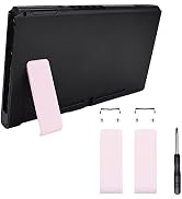 eXtremeRate 2 Set of Cherry Blossoms Pink Soft Touch Replacement Kickstand for Nintendo Switch Co...
