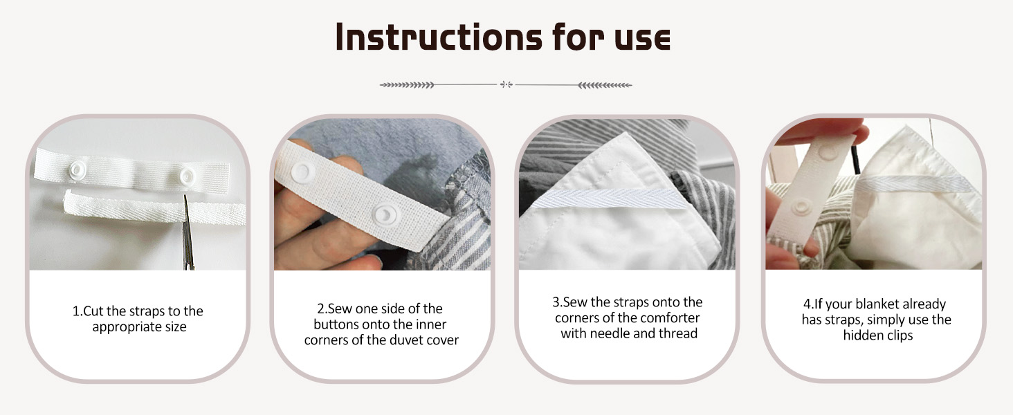 iron on snaps for duvet covers