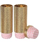HARFINGTON Cupcake Cups, Aluminum Foil Standard Cupcake Liners Cupcake Baking Cups for Birthday P...