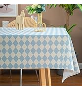 HOMOHEINI Rectangle Table Cloth,100% Waterproof Tablecloth Oil Proof Spill Proof Vinyl Table Clot...