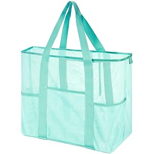 mesh beach bags for women pool bag beach tote wet bag for swimsuit shower bag seashell bag