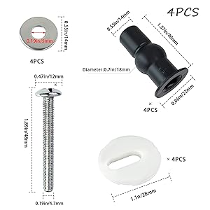 Universal Toilet Seat Bolts Kit