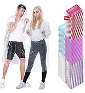 NVioAsport Ponchos Family Pack, (8 Pack) Rain Poncho for Adults and Kids Disposable or Reusable E...