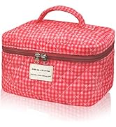 Gosect Large Makeup Bag, Cute Cosmetic Bag for Women Girls, Floral Coquette Aesthetic Toiletry Ba...