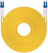 30M OS2 LC to LC Fiber Patch Cable, Single Mode Jumper Duplex, 9/125um, LSZH Yellow, 98ft, 1310/1...
