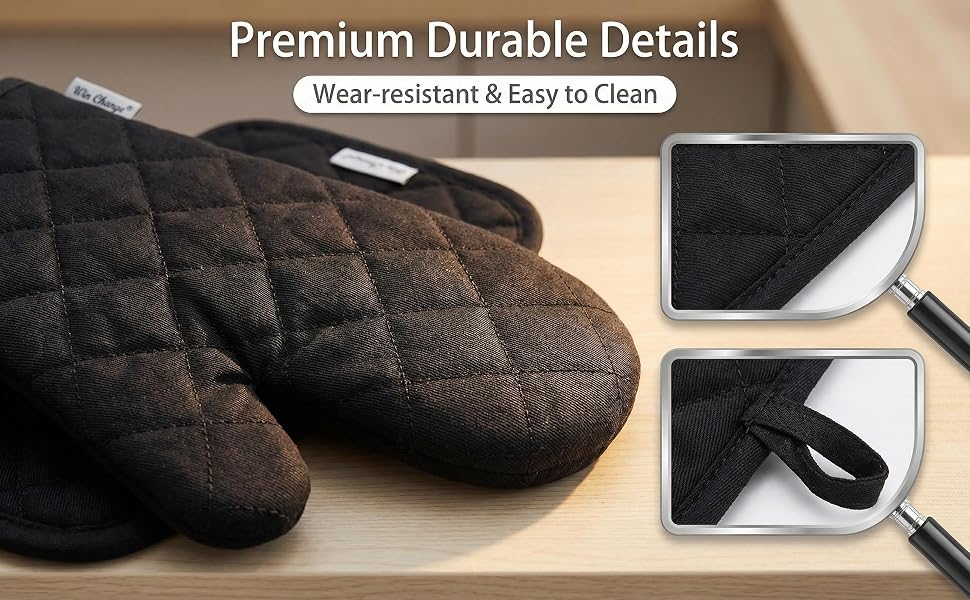 oven mitts and pot holders sets black 3