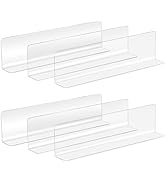 HOMSFOU Shelf Divider Organizer 20pcs Shelf Dividers Clear Plastic Commodity Separator L Shaped S...