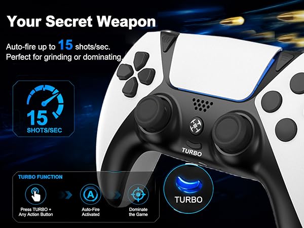 TURBO FUNCTION GAMEPAD FOR PS4 CONTROLLER