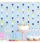 MIAHART 52 Feet Circle Dots Garland Lavender Paper Garland for Birthday Bridal Wedding Baby Showe...