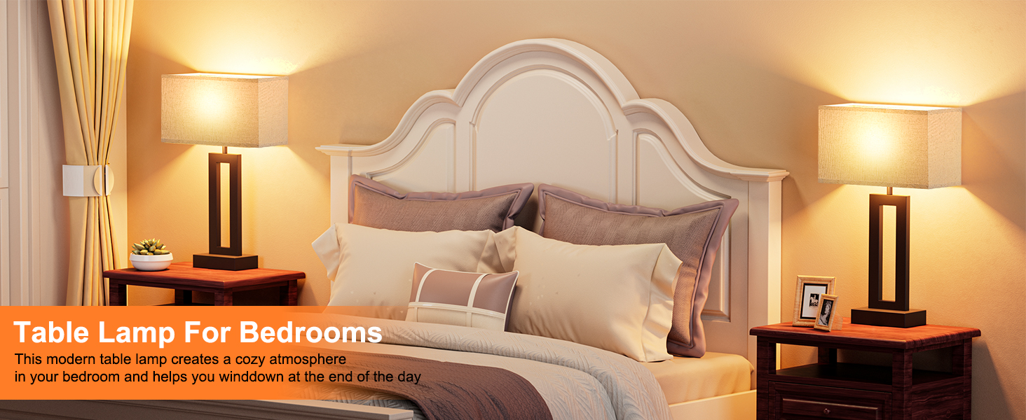 bedside lamps set of 2