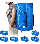 TAILI Heavy Duty Moving Bags, Clothing Storage Bags with Sturdy Zipper and Strong Handles, Blue C...