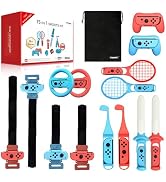 15 in 1 Switch Sports Accessories Bundle with Storage Bag Compatible with Nintendo Switch/OLED Jo...