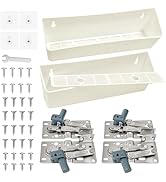 Upgraded 11" Tip-Out Plastic Sink Trays + Steel LD-0220-50SC Soft Close Pivot Hinges Kitchen Sink...