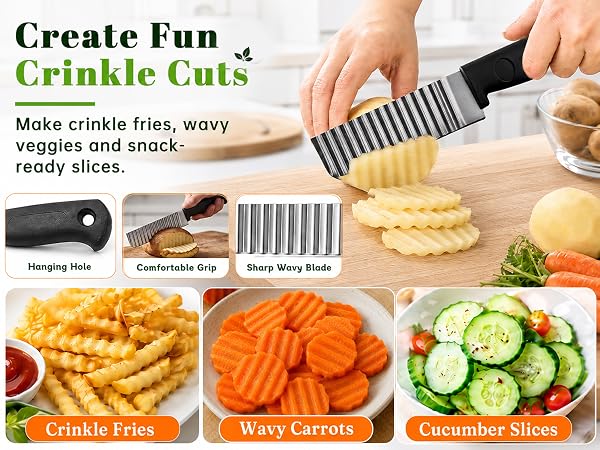 Onion Holder for Slicing & Crinkle Cutter