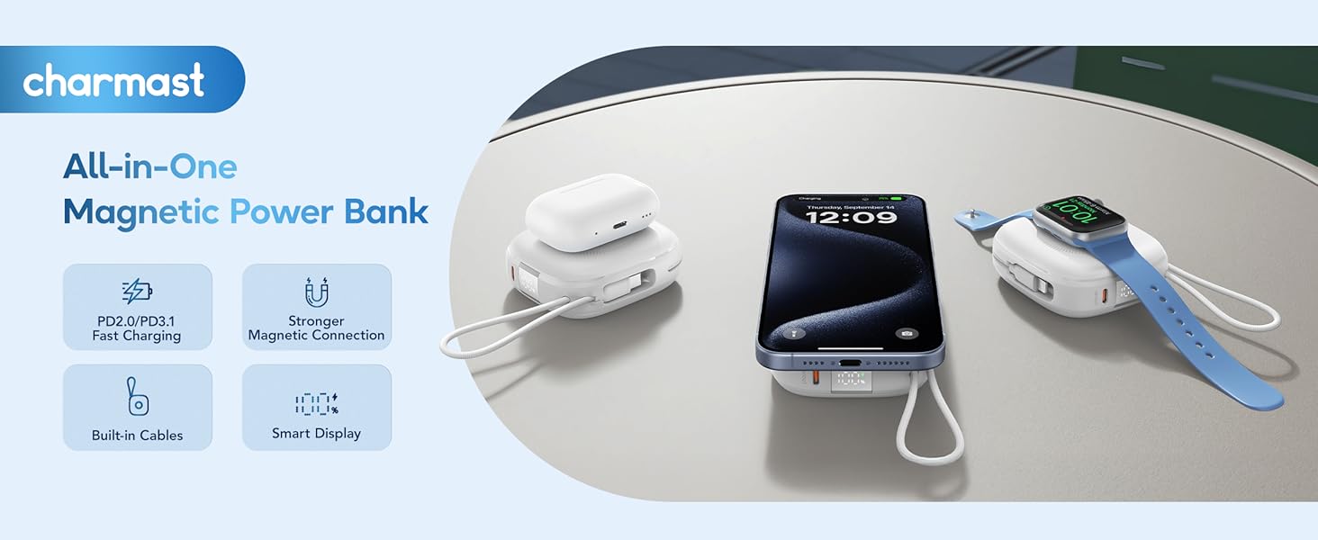 all in one magnetic power bank