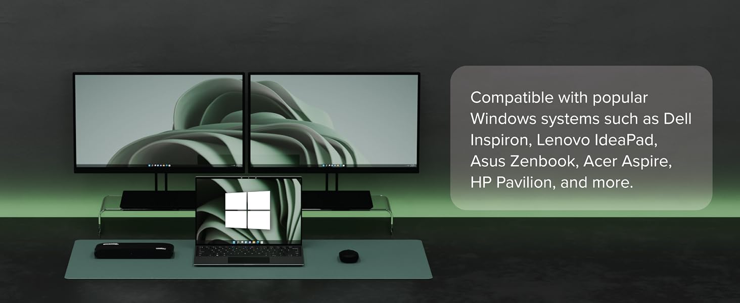 Compatible with HP Spectre, ProBook, Dell XPS, Latitude, Lenovo ThinkPad, Yoga