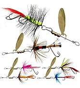 VMSIXVM Trout Lures Trout Spinners, Rooster Tail Trout Fishing Lures for Bass Salmon Pike, Fishin...