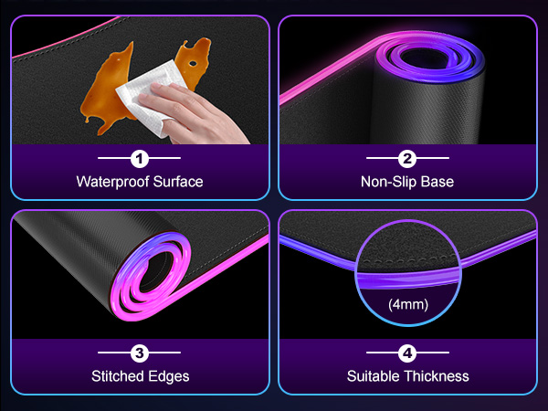 3 in 1 Wireless Charging RGB Gaming Mouse Pad