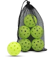Magicorange Pickleball Balls, 40 Holes Outdoor Pickleballs, High Elasticity & Durable Pickle Ball...