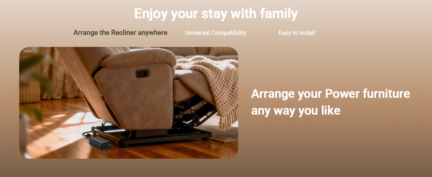 battery pack for reclining furniture