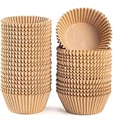 Caperci Standard Natural Cupcake Liners 500 Count, No Smell, Grease-Proof Paper Muffin Liners, Fo...