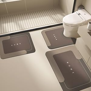 Absorbent Bath Mat Brown