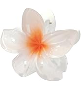 Flower Hair Claw Clips - Hawaiian for Women | Plumeria for Thin | Strong Hold jaw clip | Claw Cli...