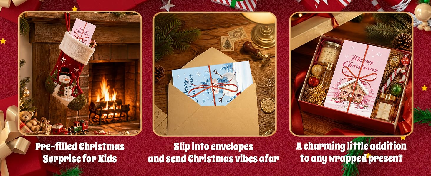 JollySpak 2Pcs Christmas Cash Gift Envelopes, Card Holder