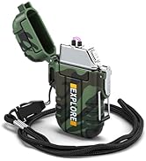 LcFun Electric Lighter USB C Rechargeable Plasma Lighter Windproof Flameless Arc Lighters, Waterp...