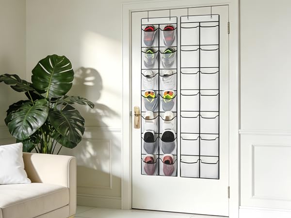 Shoe Holder with 14 Mesh Pockets Closet Door Shoe Storage Bag