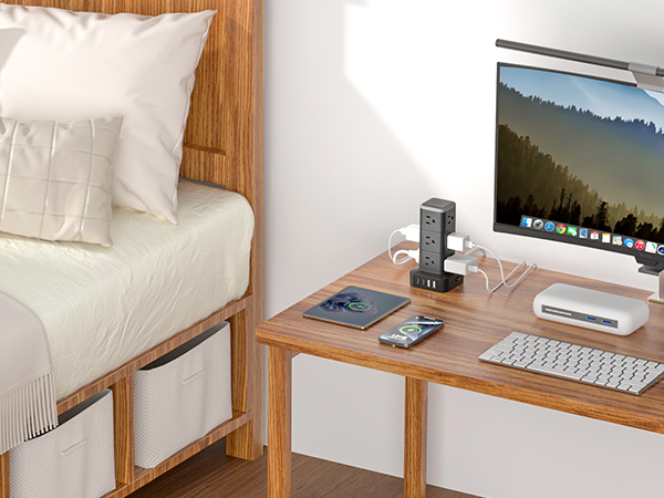 plug tower with usb ports surge protector