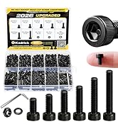 Kadrick M4 Screws Kit 365PCS, Optimized Socket Head Cap Screws Assortment with Higher Screw Ratio...