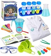 UNGLINGA Kids Science Experiment Kit with Lab Coat Scientist Costume Dress Up and Role Play Toys ...