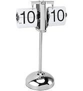 Retro Flip Clock, Stainless Steel Automatic Page Flip Clock, Flip Clock,Retro Flip Down Clock Mec...