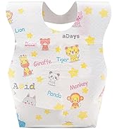 KIIS Disposable Baby Bibs for Baby Boys and Girls - Individually Packaged - Hygienic, Soft and Le...