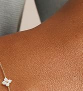 FUNEIA Dainty Silver Gold Bracelets for Women Trendy Non Tarnish 14K Gold Plated Waterproof Diamo...