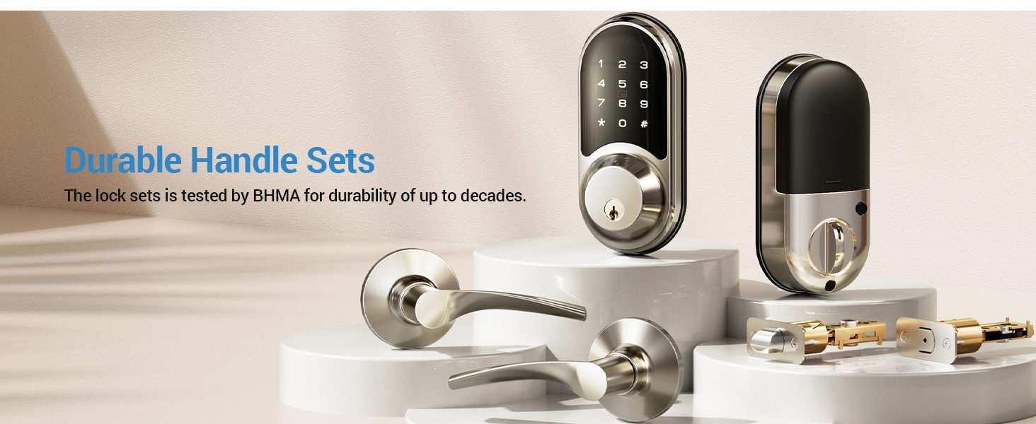 exterior door lock set with deadbolt