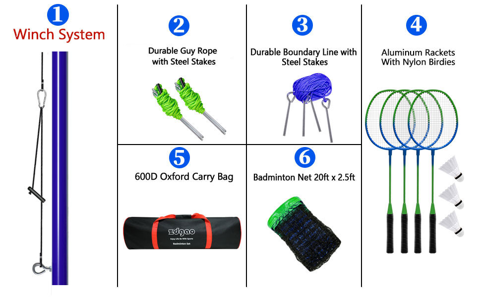 badminton racket set of 4
