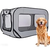 36 Inch Foldable Dog Kennel for Large Dogs, Portable Waterproof Pop-Up Pet Crate, Indoor Outdoor ...
