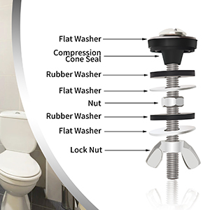 3-Universal Toilet Tank to Bowl Bolts Kit