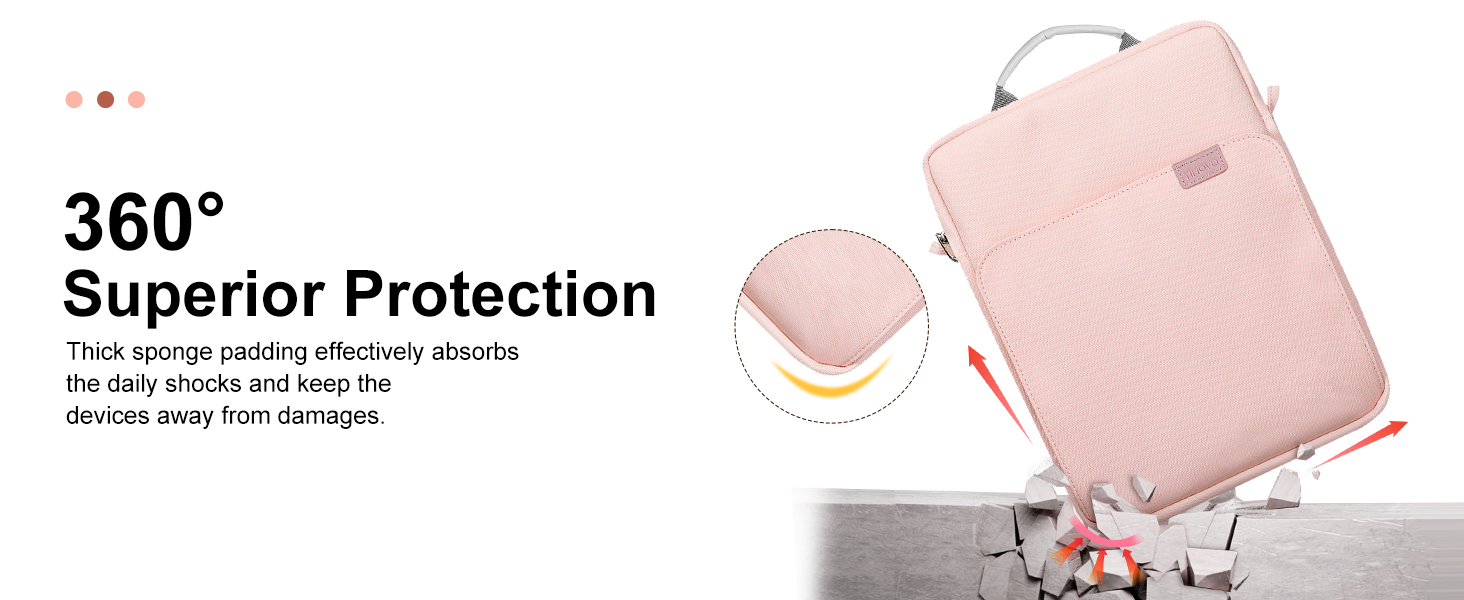 9-11 Inch Tablet Sleeve Bag with Shoulder Strap for iPad 10th Gen. 10.9", iPad 9th/8th/7th Gen