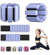 Pilates Wrist and Ankle Weights for Women - Adjustable Weighted Bangles for Men, 2 lbs Weighted A...