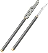 ainhue A535 Pocket Scalpel Utility Knife, 10pcs #11 Blades, 5.35 inch Cylinder Titanium Handle, E...