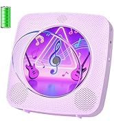 CD Player Portable Bluetooth: Kegaudio CD Players for Home with Speakers 3600mAh Rechargeable & R...