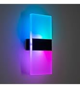 SURPALIG LED Wall Light for Room Decor, 4000mAh Battery Operated Wall Sconce,12 Colors RGB Remote...