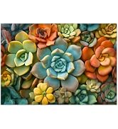 Motiloo Succulent Puzzle 500 Piece Jigsaw Puzzle for Adults -Colorful Succulent Plants Puzzle Per...