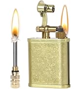 CHOICEDC Vintage Trench Lighter, Permanent Match, Cool Pipe Lighter, Unique Brass Lighters, Antiq...