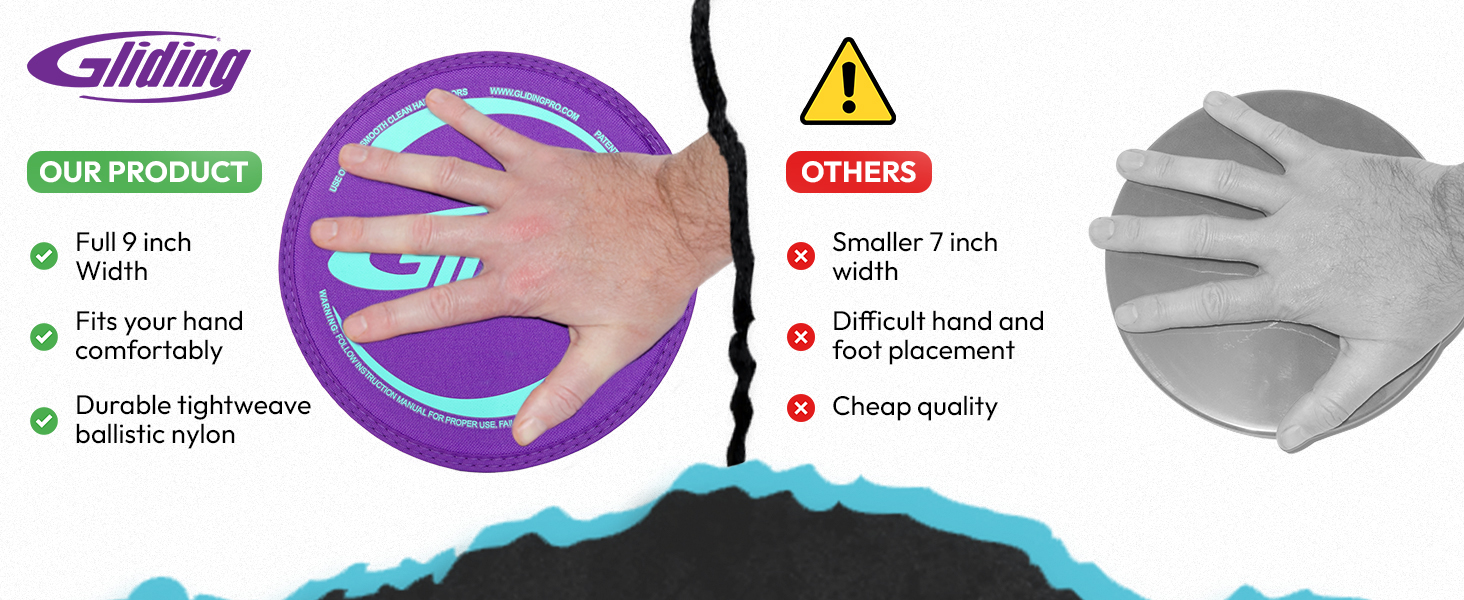 Gliding Discs Exercise Sliders for exercising on hard floors
