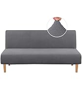 H.VERSAILTEX Armless Futon Cover Stretch Sofa Bed Slipcover Protector Elastic Feature Rich Textur...